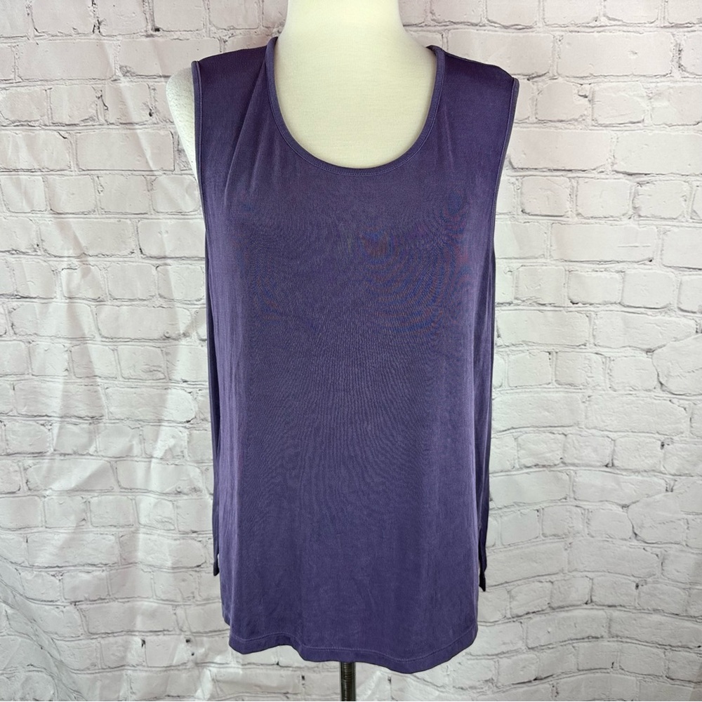 Coldwater Creek Sleeveless Tank layer top travel wrinkle resistant womens L